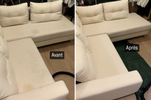 Photo de galerie - Nettoyage de ce canapé en profondeur! plus aucune tache 