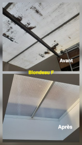 Photo de galerie - Polycarbonate avant après 