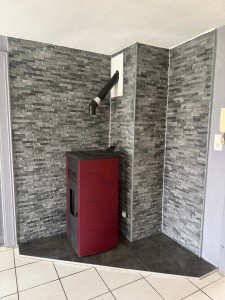 Photo de galerie - Pose de pierre de parement 