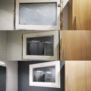 Photo de galerie - Remplacement de fenêtre avec finition peinture et habillages de finition 