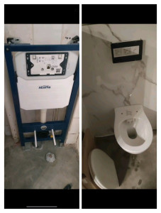 Photo de galerie - Installation wc suspendu 