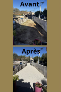 Photo de galerie - Pose gravier 