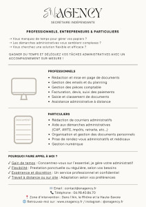 Photo de galerie - Flyer des services proposer