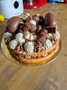 Photo de galerie - Dacquoise straciatella chocolat au lait 