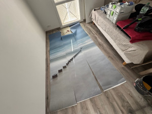 Photo de galerie - Pose de panoramique après finition des peintures 