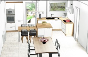 Photo de galerie - Plan d'une cuisine montée a Colayrac-Saint-Cirq 