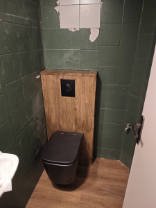 Photo de galerie - Installation dans toilettes suspendu
