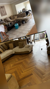 Photo de galerie - Pose de parquet chêne massif en point de Hongrie