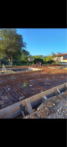 Photo de galerie - Radier de maison  feraillage 