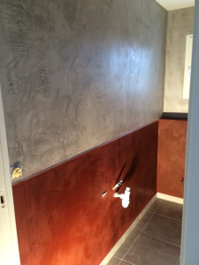 Photo de galerie - Béton Ciré sur murs 