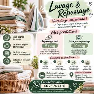 Photo de galerie - Lavage et ou repassage de linge