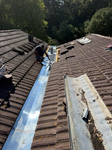 Photo de galerie - Changement d’une noue en zinc