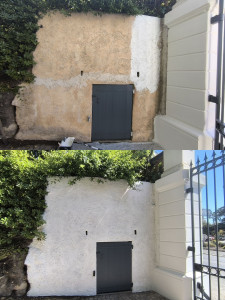 Photo de galerie - Remise en peinture d'un mur extérieur