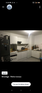 Photo de galerie - Montage meuble de cuisine et fixation élément haut et élément bas