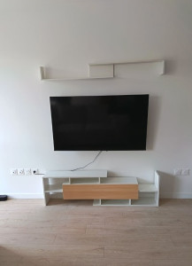 Photo de galerie - Montage de meuble et fixation d une télé au mur
