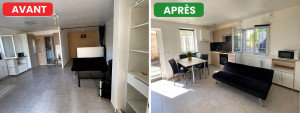 Photo de galerie - Nettoyage de cuisine – évier, plan de travail, plaques de cuisson et sols. Travail soigné par AMCL à Béziers.