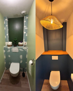 Photo de galerie - Pose des bandes sur le Placo, préparation des murs ratissage complet pour une finition Premium, et pour finir une mise en couleur