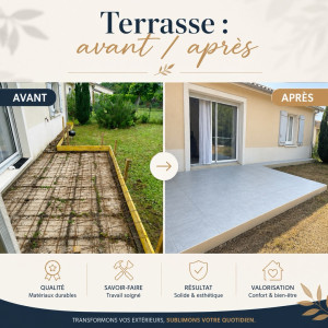 Photo de galerie - Terrasse avant après