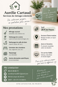 Photo de galerie - Ménage à domicile, entretient courant de votre logement
