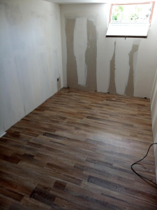 Photo de galerie - Placo bandes parquet 