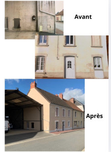 Photo de galerie - Ravalement de façade traitement et remise en peinture 