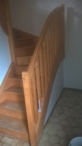 Photo de galerie - Rénovation en peinture d'un escaliers bois