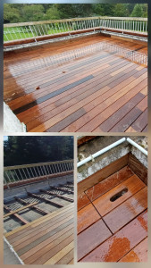 Photo de galerie - Pose de terrasse bois exotique 25m2