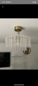 Photo de galerie - Pose luminaire tube verre 