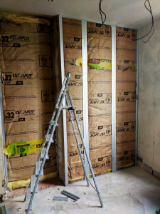 Photo de galerie - Pose de rail plus isolation 
