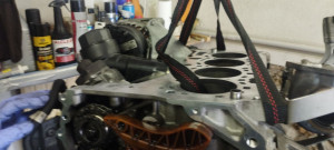 Photo de galerie - BMW 320 remplacement culasse et chaine de disti