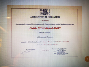 Photo de galerie - Attestation de formation en production culinaire 