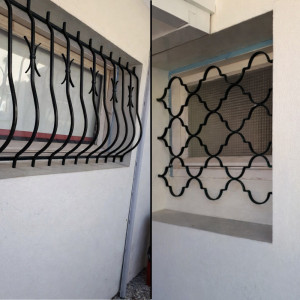 Photo de galerie - Mise en peinture de ferrures rouillées pour une finition noire