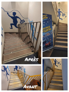 Photo de galerie - Changement de revêtement de sol dans l'escalier de FGL