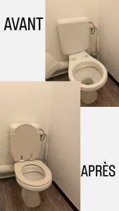 Photo de galerie - Changement d’une cuvette de toilette 
