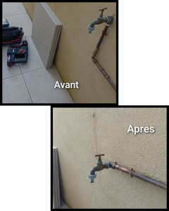 Photo de galerie - Réparation d un tuyau exterierieur