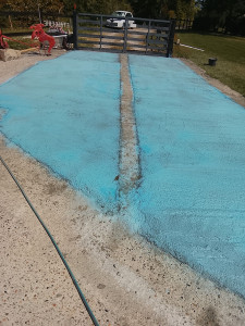 Photo de galerie - Réalisation de la dalle béton désactivé