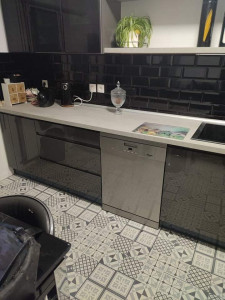 Photo de galerie - Pose cuisine et carrelage évacuation d'eau 