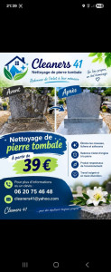 Photo de galerie - Nettoyage de pierre tombale 