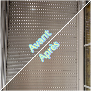 Photo de galerie - Nettoyage d’un volet roulant.