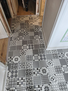 Photo de galerie - Pose de sol dalle pvc