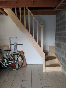 Photo de galerie - Pose d'escalier avec un quart tournant 