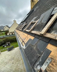 Photo de galerie - Réparation, remplacement, ardoise sur toiture