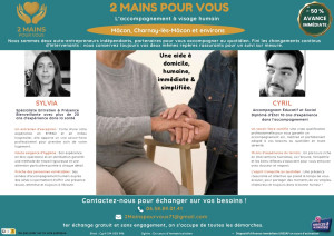 Photo de galerie - 2 Mains Pour Vous : Retrouvez nos trois formules d'accompagnement et de ménage à Mâcon et Charnay. De l'aide ponctuelle à l'accompagnement intégral, bénéficiez de 50 % de crédit d'impôt immédiat sur toutes nos prestations. Plus de détails sur l'image