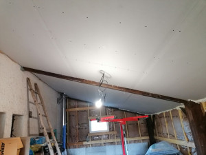 Photo de galerie - Réalisation plafond placoplâtre BA13 