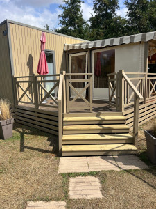 Photo de galerie - Bardage de mobile homme en mise en peinture 