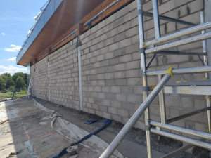 Photo de galerie - Réalisation d'un mur en parpaing