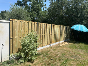 Photo de galerie - Pose de claustras bois 