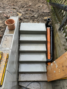 Photo de galerie - Construction d’un mur+ prolongement d’un escalier 