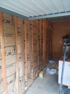 Photo de galerie - Isolation d'un mur de garage 