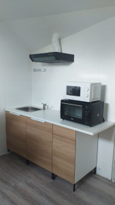 Photo de galerie - Pose d'une cuisine ikea, dans un studio. 